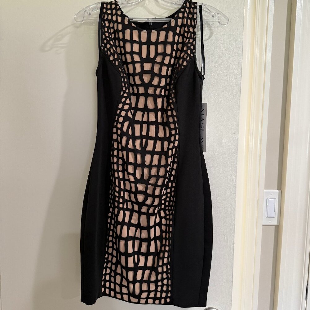 Jovani Black/Nude Cocktail Dress